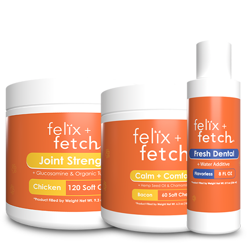 Pet Lover Bundle [1 Calm + Comfort Chew (For Dogs), 1 Fresh Dental Formula, 1 Joint Strength Chew]